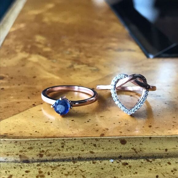 Natural Kyanite Moissanite Sterling Silver Ring Size 5.75 - Picture 3 of 9